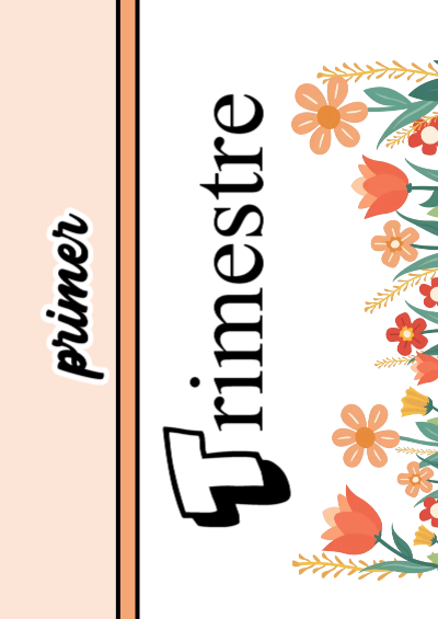 Portada de Primer Trimestre de 1ER PRIMER TRIMESTRE Editable para Imprimir Gratis