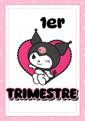 Portada de Primer Trimestre de 1ER PRIMER TRIMESTRE para cuaderno colorida y creativa - para personalizar tus materias