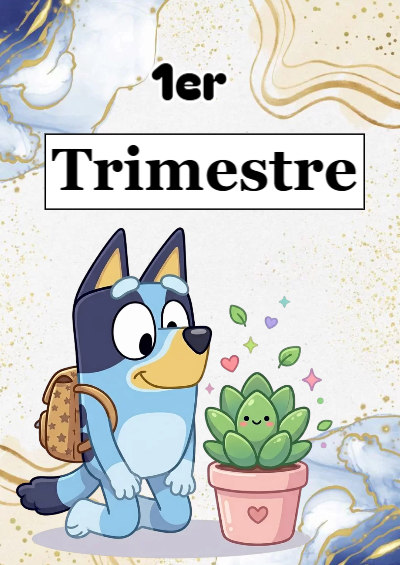 Portada de Primer Trimestre de 1er primer trimestre Editable para Imprimir Gratis