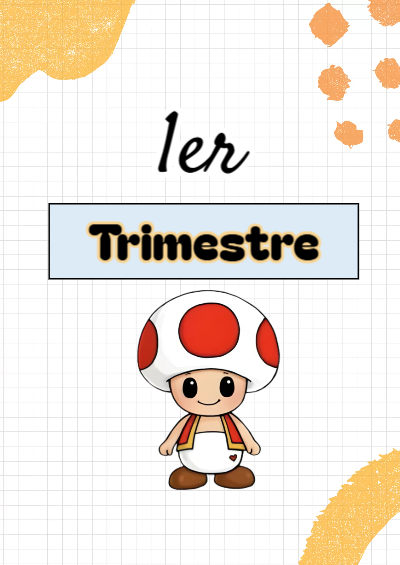 Portada de Primer Trimestre de 1er primer trimestre Editable para Imprimir Gratis