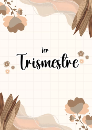 Portada de Primer Trimestre de 1er segundo bimestre para cuaderno decorativa y bonita - con colores vivos y llamativos