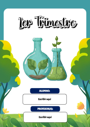 Portada de Primer Trimestre de 1er Trimestre para cuaderno bonita para imprimir - estilo único para estudiantes