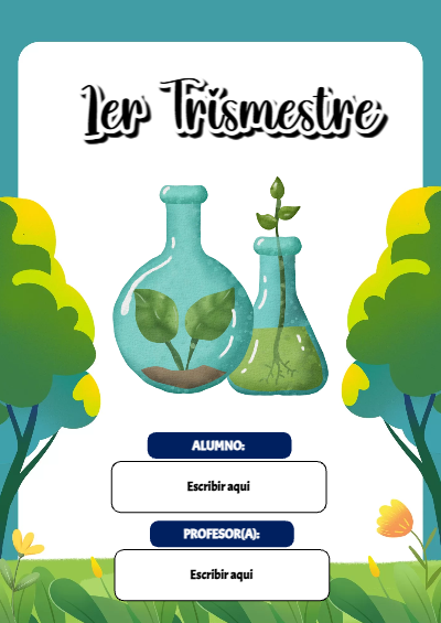 Portada de Primer Trimestre de 1er Trismestre Editable para Imprimir Gratis