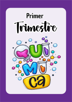 Portada de Primer Trimestre para cuaderno para clases - para el regreso a clases