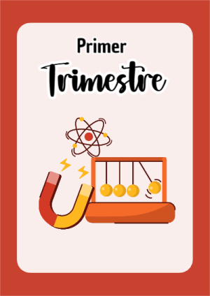 Portada de Primer Trimestre para cuaderno decorativa y bonita - perfecto para organizar tus apuntes