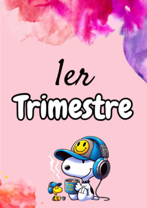 Portada de primer trimestre para cuaderno para estudiantes - ideal para el nuevo año escolar