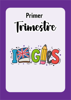 Portada de Primer Trimestre para cuaderno escolar creativa - para personalizar tus materias
