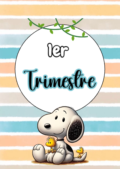 Portada de primer trimestre Editable para Imprimir Gratis