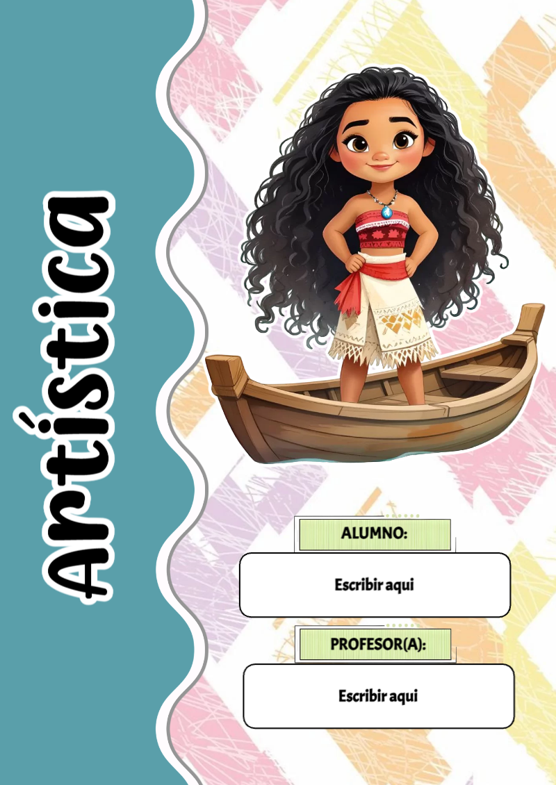 Portada de Princesas de Artística Editable para Imprimir Gratis