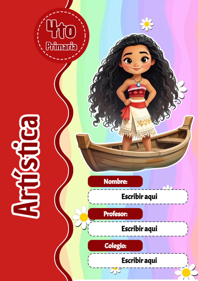 Portada de Princesas de Artística Editable para Imprimir Gratis