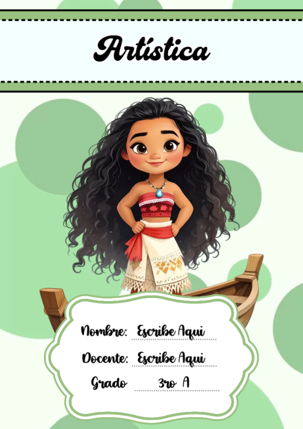 Portada de Princesas de Artística para cuaderno decorativa y bonita - ideal para cuadernos de espiral