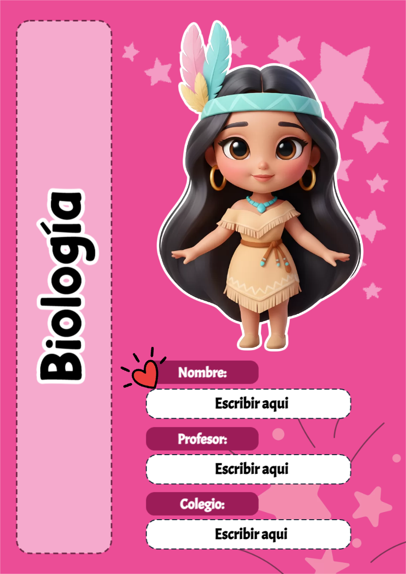 Portada de Princesas de Biología para cuaderno para clases - ideal para cuadernos de espiral