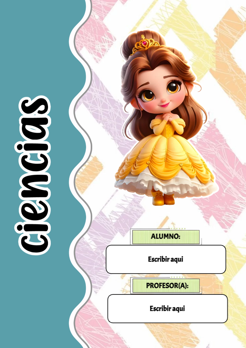 Portada de Princesas de Ciencias para cuaderno para clases - tendencia educativa 2026