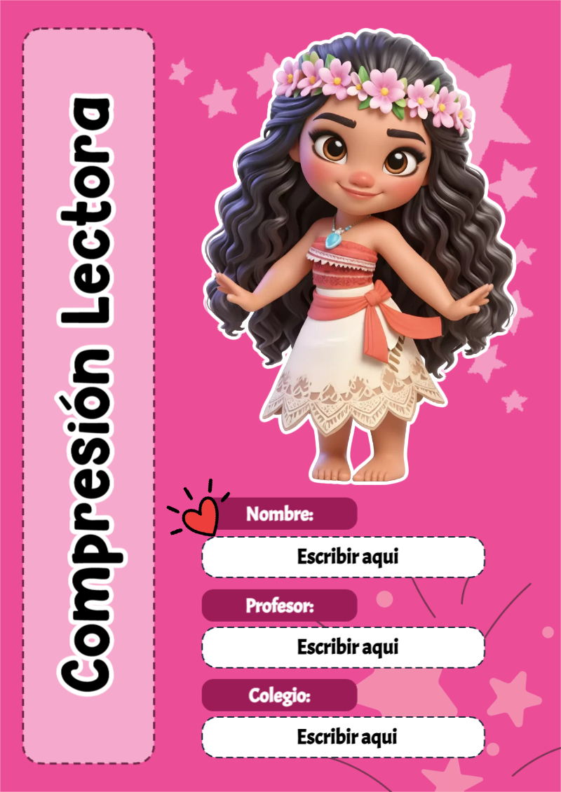 Portada de Princesas de Compresión Lectora para cuaderno para clases - para todas las edades y grados