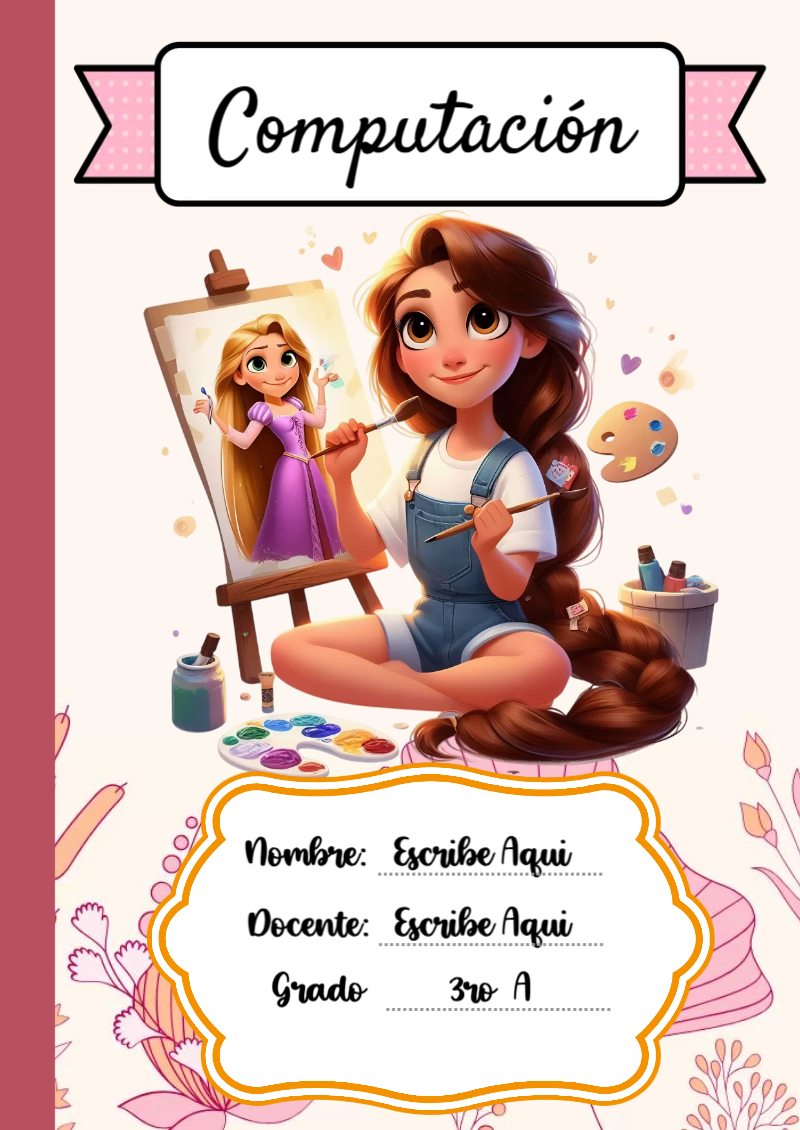 Portada de Princesas de Computación Editable para Imprimir Gratis