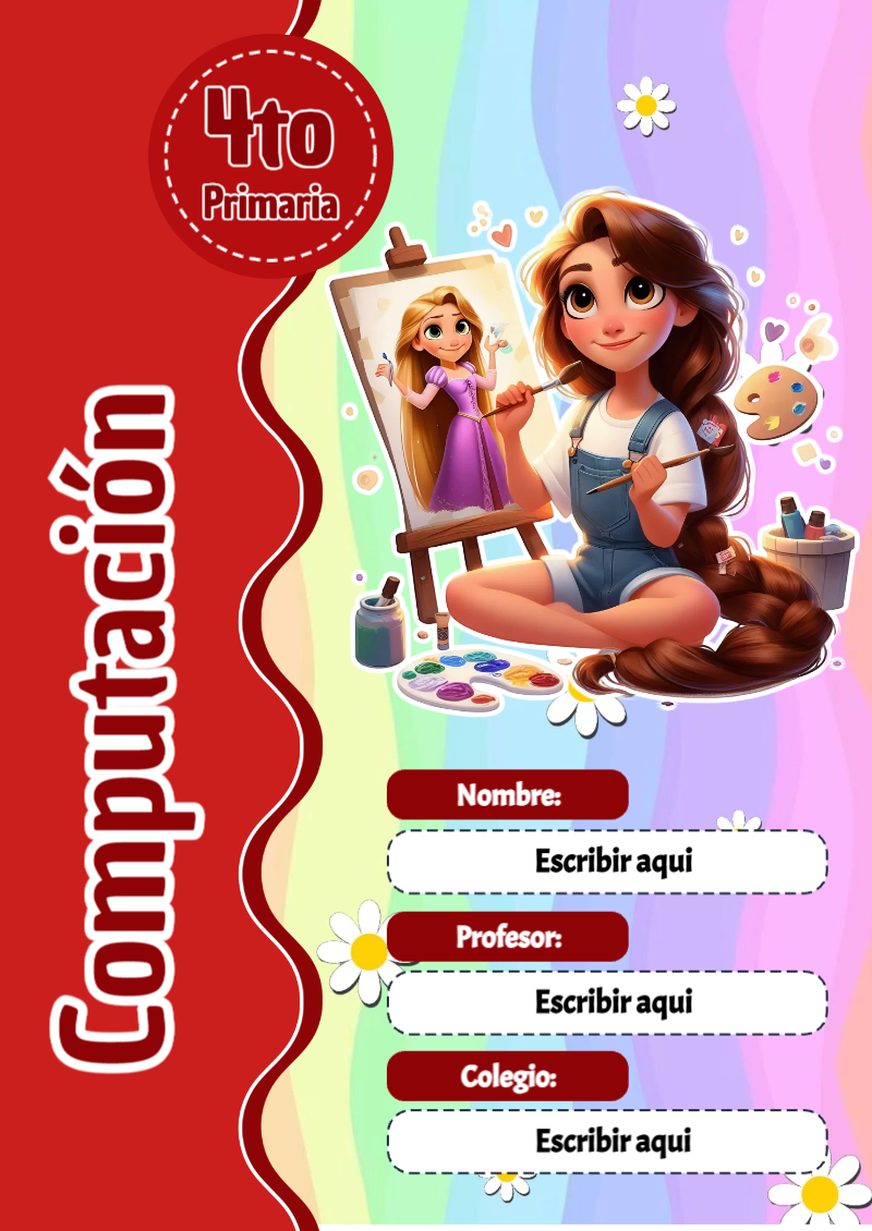 Portada de Princesas de Computación Editable para Imprimir Gratis