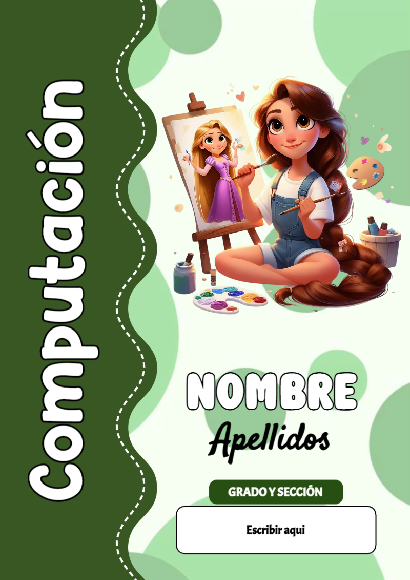 Portada de Princesas de Computación Editable para Imprimir Gratis