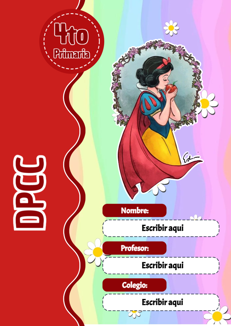 Portada de Princesas de DPCC para cuaderno ideal para niños - creación especial de Mini Canva