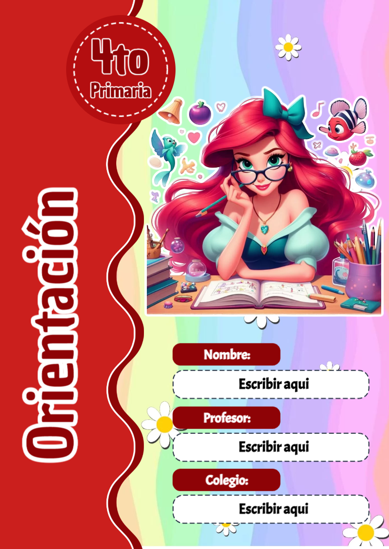Portada de Princesas de Orientación para cuaderno ideal para niños - tendencia educativa 2026
