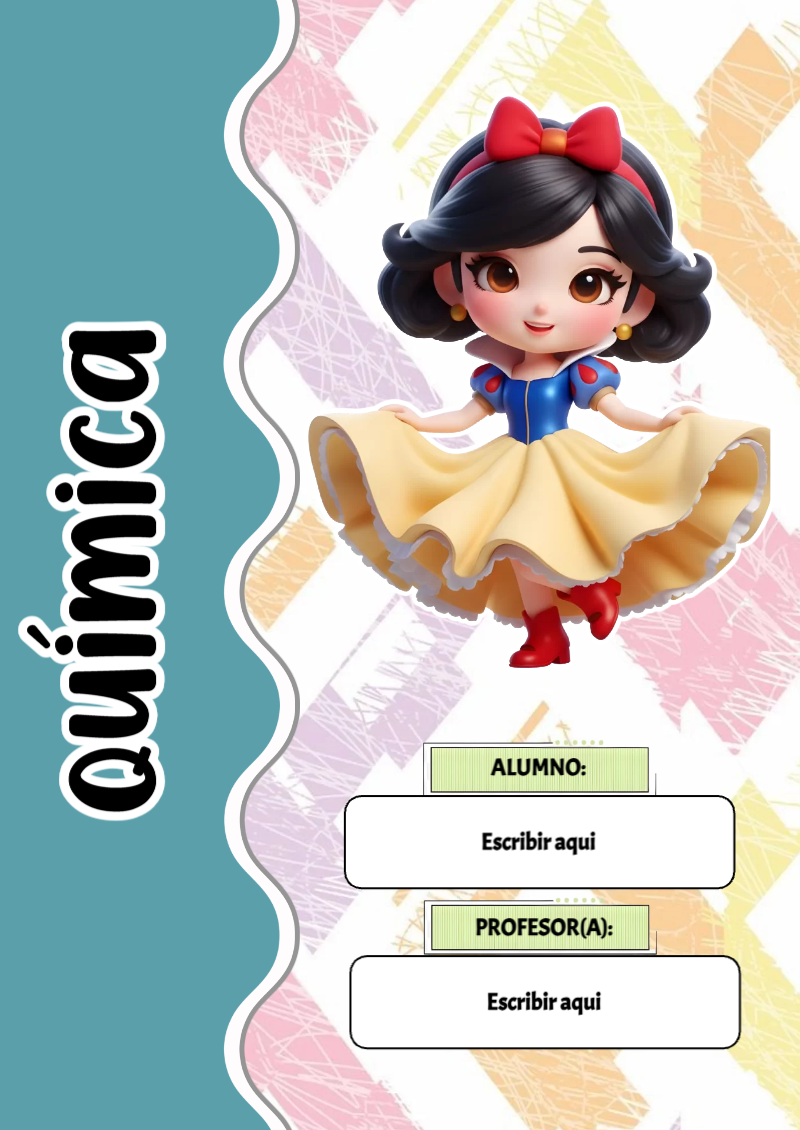 Portada de Princesas de Química Editable para Imprimir Gratis