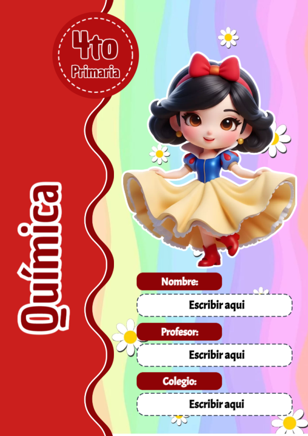Portada de Princesas de Química para cuaderno para estudiantes - creación especial de Mini Canva