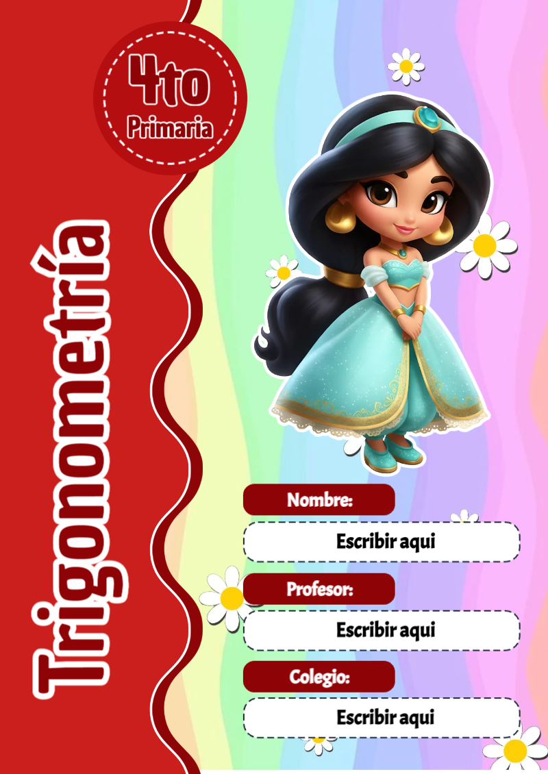 Portada de Princesas de Trigonometría Editable para Imprimir Gratis