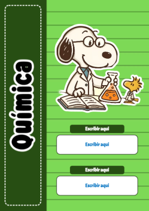 Portada de Quimica para cuaderno para estudiantes - para todas las edades y grados