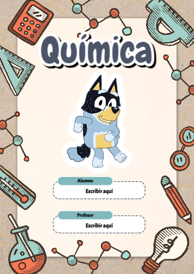 Portada de Quimica Editable para Imprimir Gratis