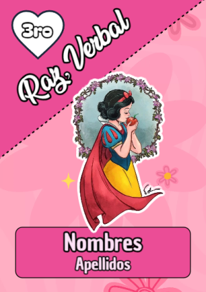 Portada de raz. verbal con princesas de disney para cuaderno bonita para imprimir - diseño exclusivo y original