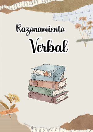 Portada de Razonamiento Verbal para cuaderno llamativa y bonita - para todas las edades y grados