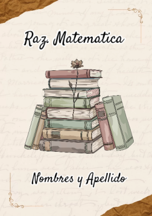 Portada de Razonamiento Verbal para cuaderno con estilo infantil - diseño exclusivo y original