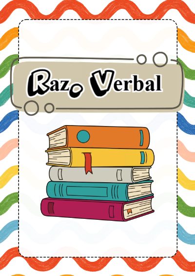 Portada de razonamiento verbal Editable para Imprimir Gratis