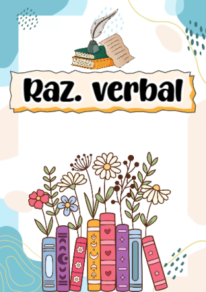 Portada de razonamiento verbal para cuaderno fácil de imprimir - diseño escolar moderno