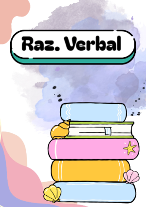 Portada de razonamiento verbal para cuaderno llamativa y bonita - formato digital listo para usar