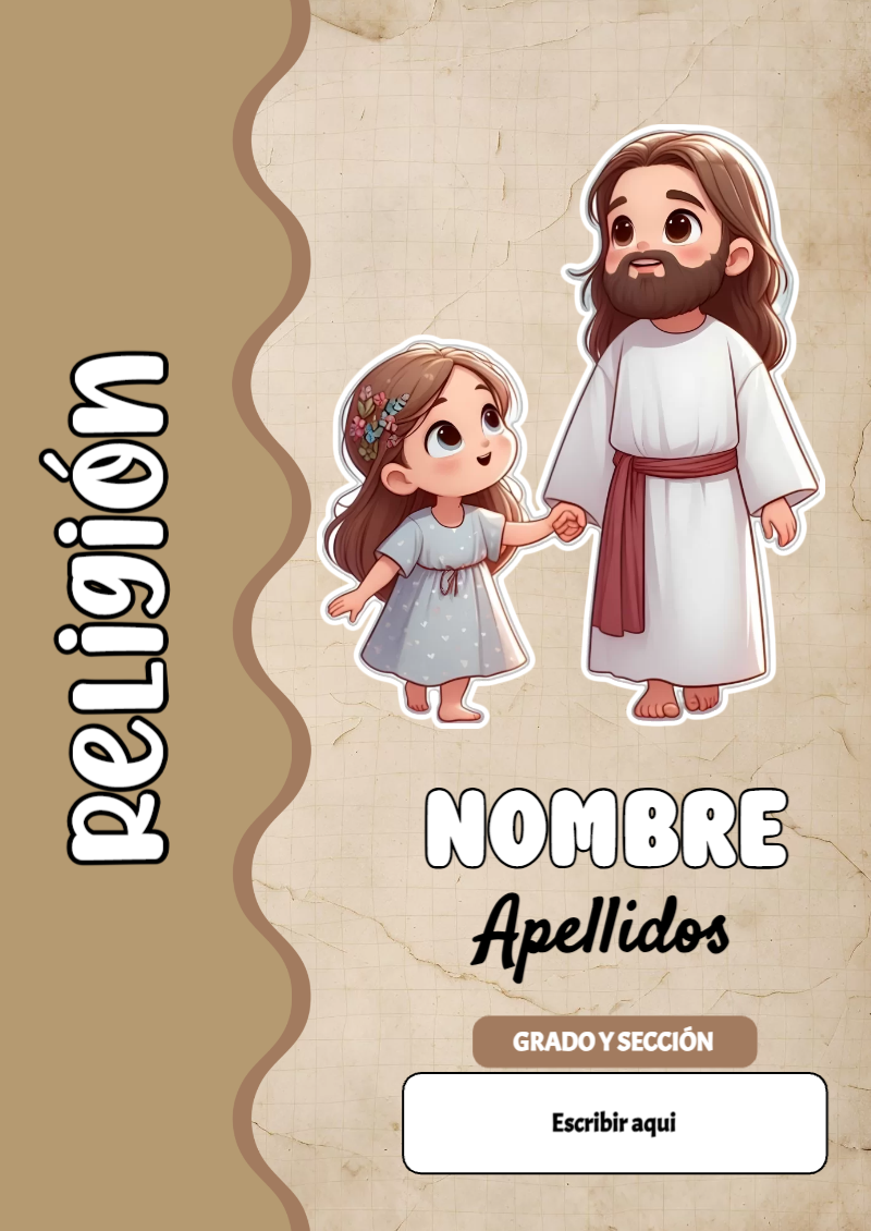 Portada de Religion Secundaria de Religión Editable para Imprimir Gratis