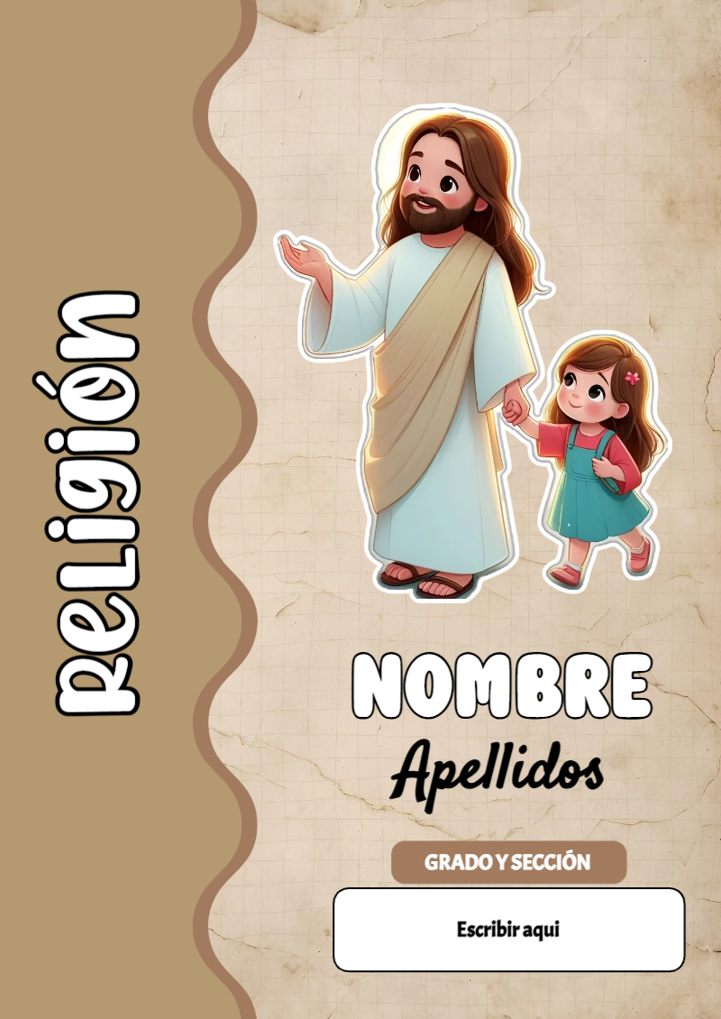 Portada de Religion Secundaria de Religión Editable para Imprimir Gratis