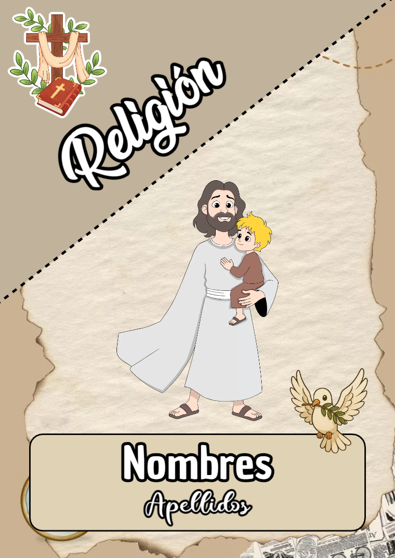 Portada de Religion Secundaria de Religión Editable para Imprimir Gratis
