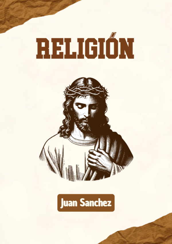 Portada de Religion Secundaria Jesus para cuaderno para estudiantes - para personalizar tus materias