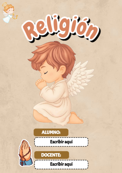Portada de RELIGION Editable para Imprimir Gratis