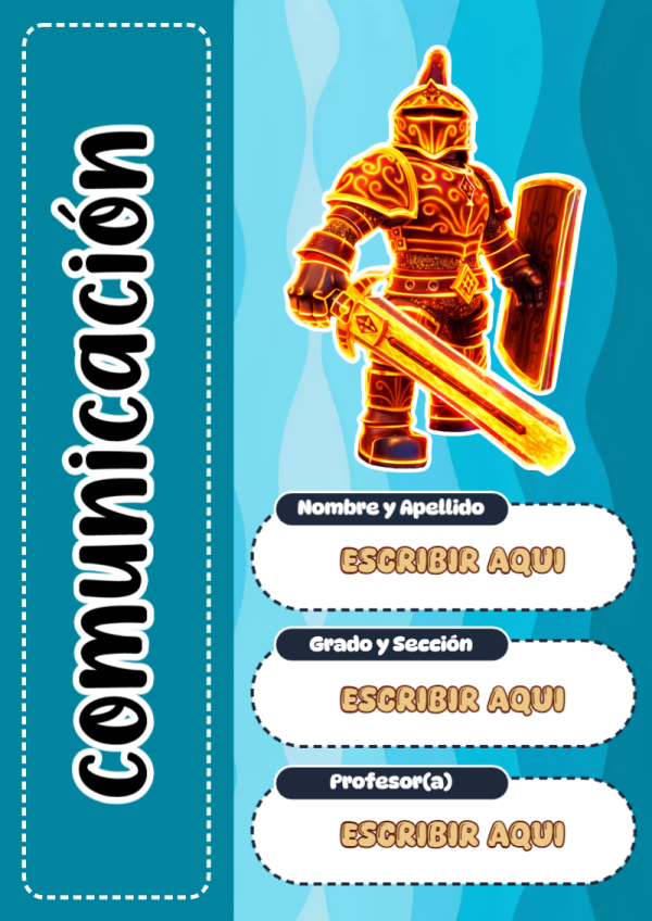 Portada de Roblox de Comunicación para cuaderno decorativa y bonita - estilo único para estudiantes
