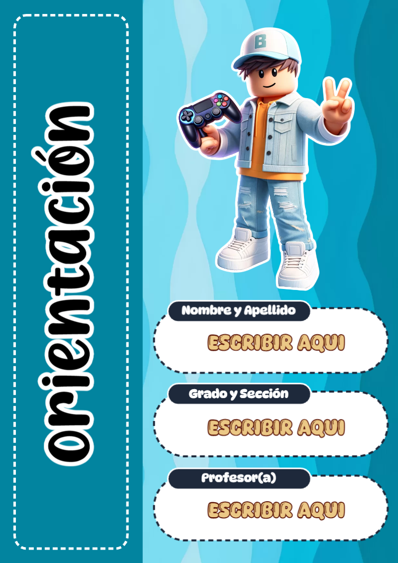 Portada de Roblox de Orientación Editable para Imprimir Gratis