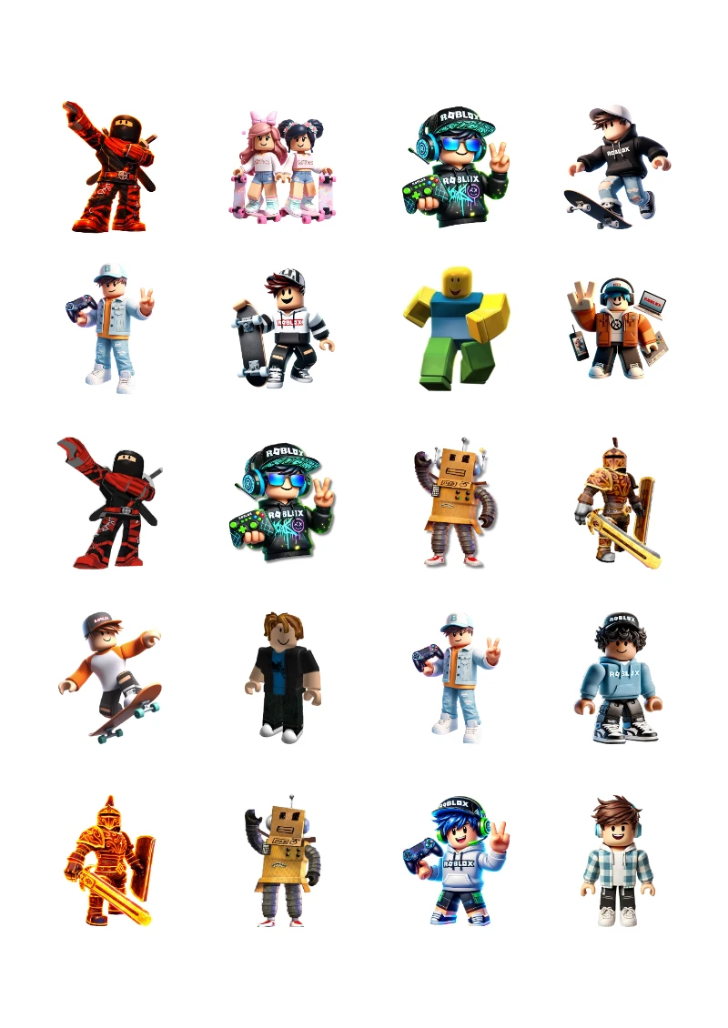Stickers infantiles de Roblox para Imprimir y Coleccionar Gratis (Diseño 2) bonitos para imprimir - creación especial de Mini Canva