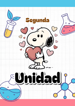 Portada de Segunda Unidad de Snoopy para cuaderno en formato A4 - ideal para cuadernos de espiral