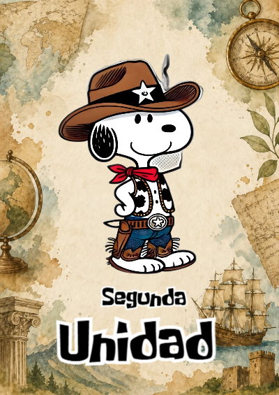 Portada de Segunda Unidad de Snoopy Editable para Imprimir Gratis