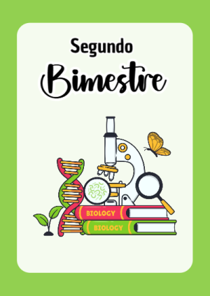 Portada de Segundo Bimestre de biologia para cuaderno ideal para niños - versión premium para imprimir