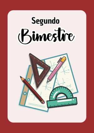 Portada de Segundo Bimestre de matematica para cuaderno con diseño escolar - creación especial de Mini Canva
