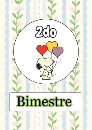 Portada de segundo bimestre para cuaderno bonita para imprimir - estilo único para estudiantes