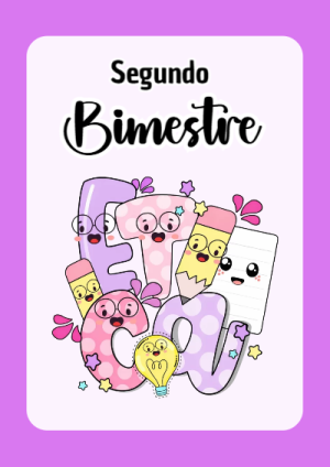 Portada de Segundo Bimestre para cuaderno llamativa y bonita - formato digital listo para usar