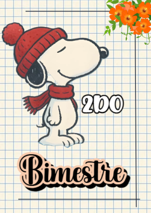 Portada de SEGUNDO BIMESTRE para cuaderno bonita para imprimir - disponible para descarga gratuita
