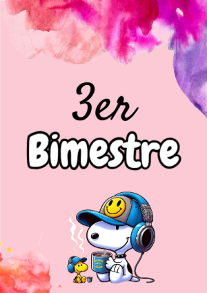 Portada de segundo bimestre para cuaderno con diseño bonito - estilo único para estudiantes
